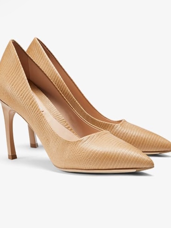 MM Lafleur Shoes - M.M.LaFleur Ginger Pumps - Embossed Lizard in Wheat EU 39.5/US 8.5/9